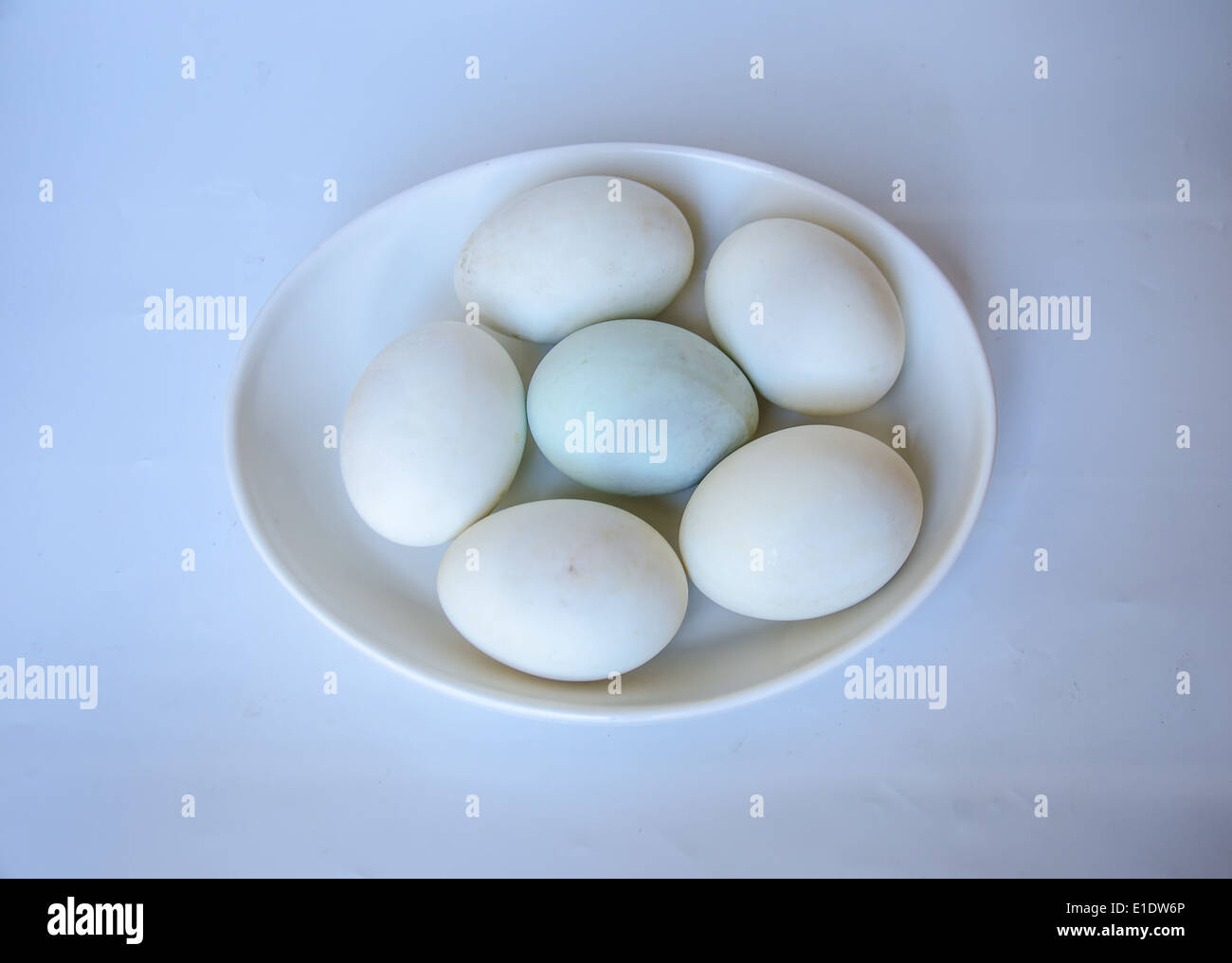 Sale bollito uovo per cibo sano Foto Stock