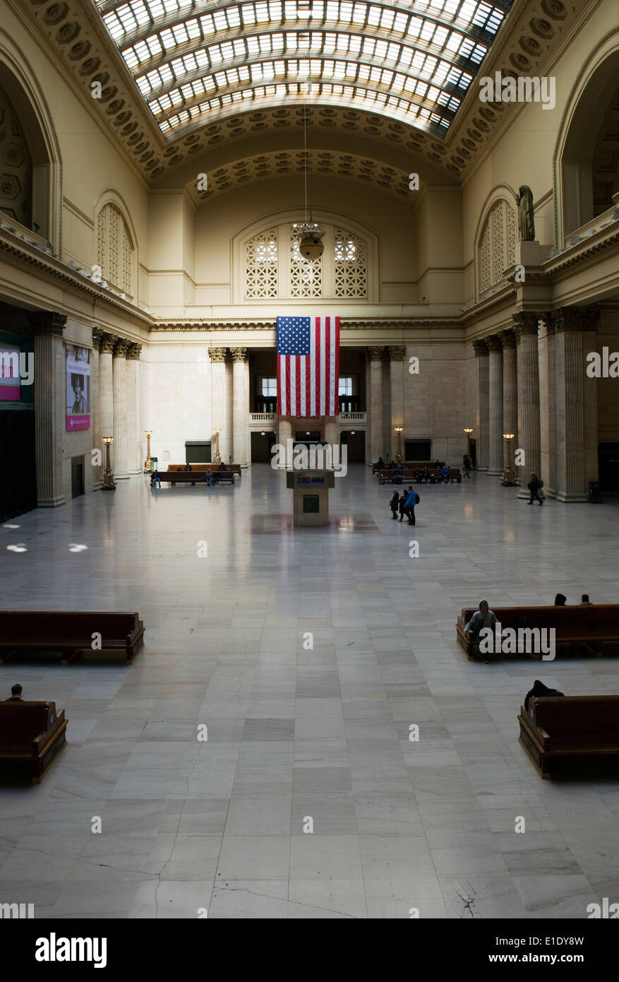 Una vista della sala grande presso la Union Station a Chicago, Illinois Foto Stock