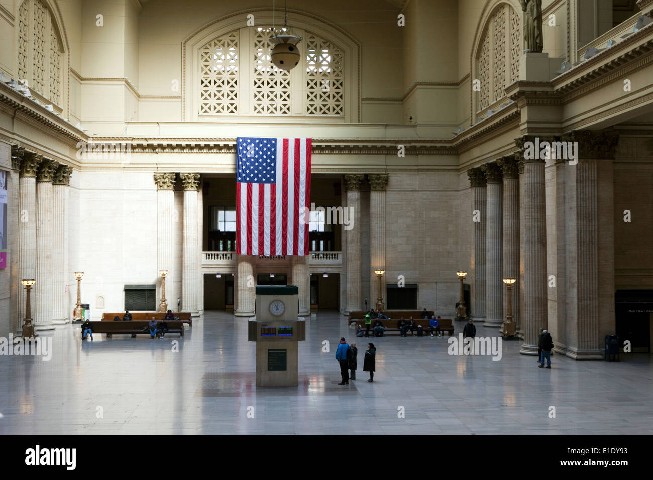 Una vista della sala grande presso la Union Station a Chicago, Illinois Foto Stock