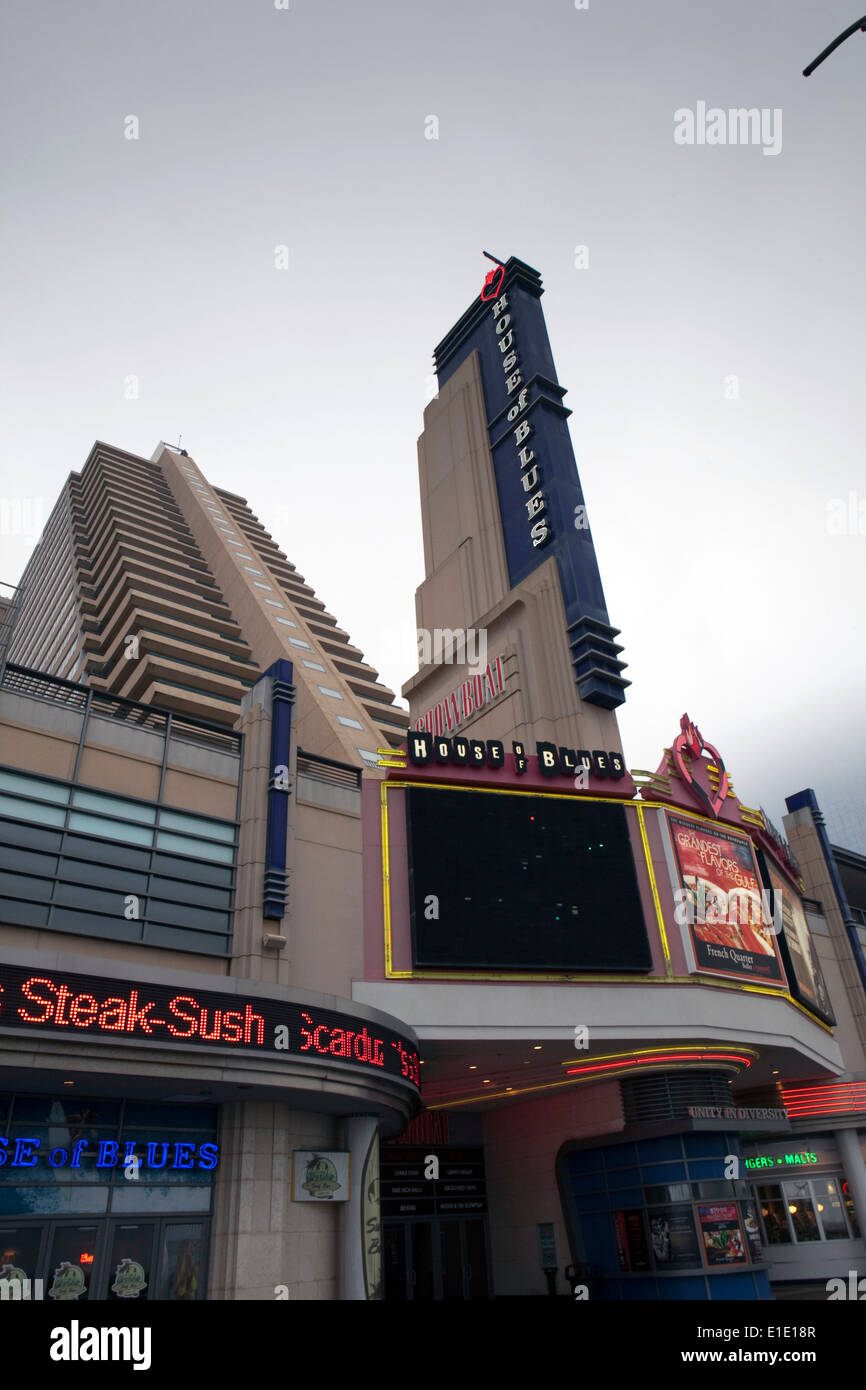 Una vista della House of Blues di Atlantic City, New Jersey Foto Stock