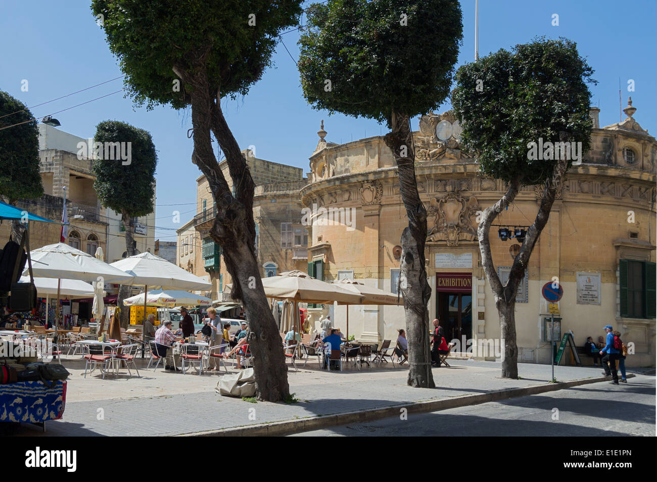 Esso Tokk piazza del mercato, Victoria (Rabat) Gozo, Malta, l'Europa. Foto Stock