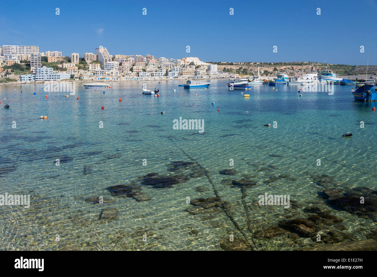 St Paul Bay, Xemxija, nord di Malta, l'Europa. Foto Stock