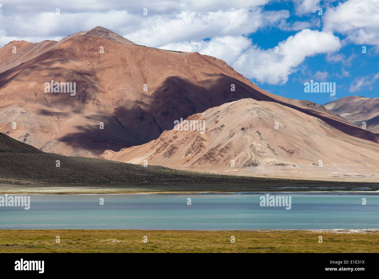 Paesaggio nella regione di Tso Kar, Rupshu, Changtang, Ladakh, Jammu e Kashmir India Foto Stock