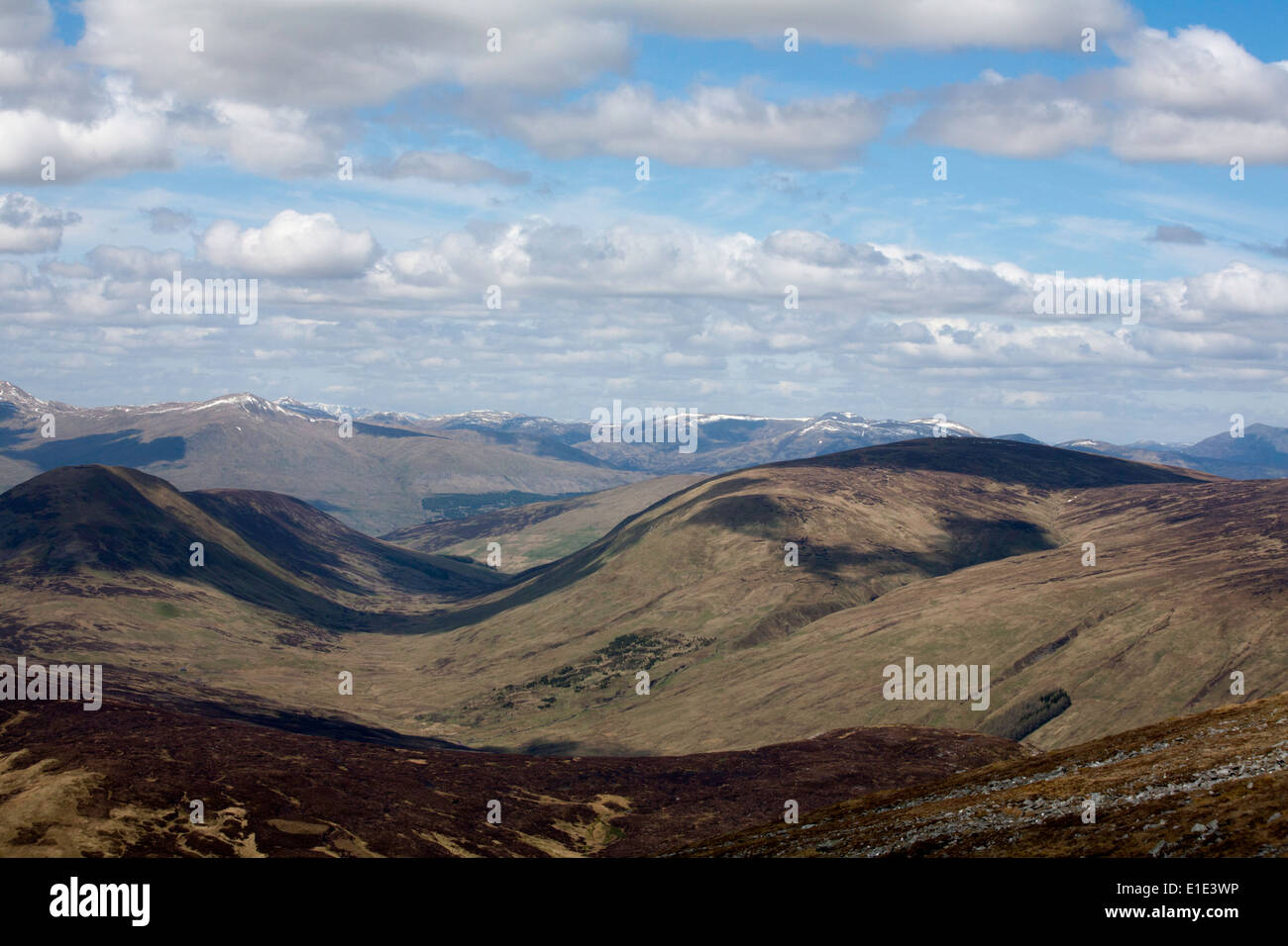 Creagan na Beinne e Ciste Buide un Claidheimh dal vertice di Ben Chonzie Crieff Perthshire Scozia Scotland Foto Stock