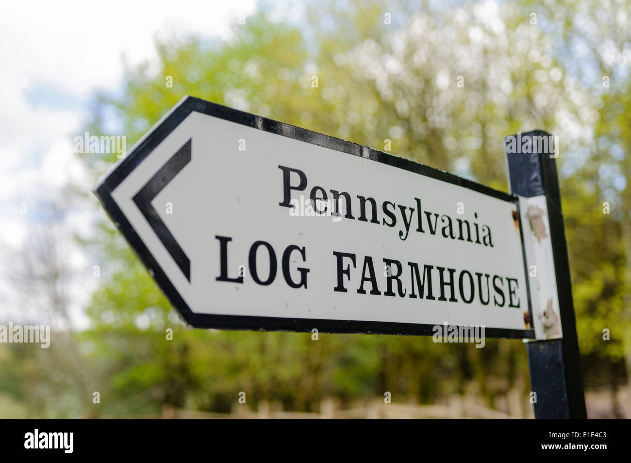 Firmi per una Pennsylvania Log Farmhouse Foto Stock