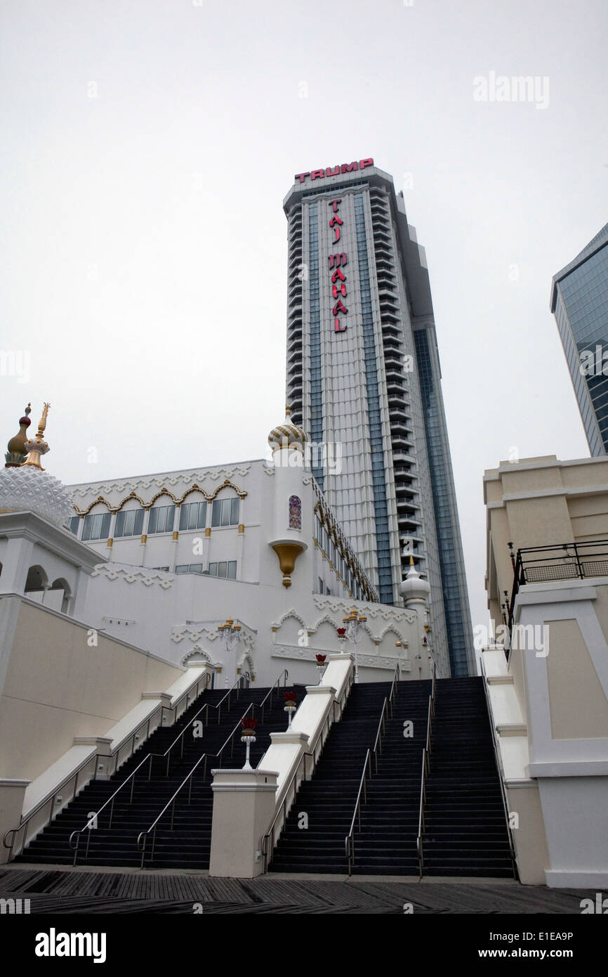 Una vista del Taj Mahal hotel e casinò di Atlantic City, New Jersey Foto Stock