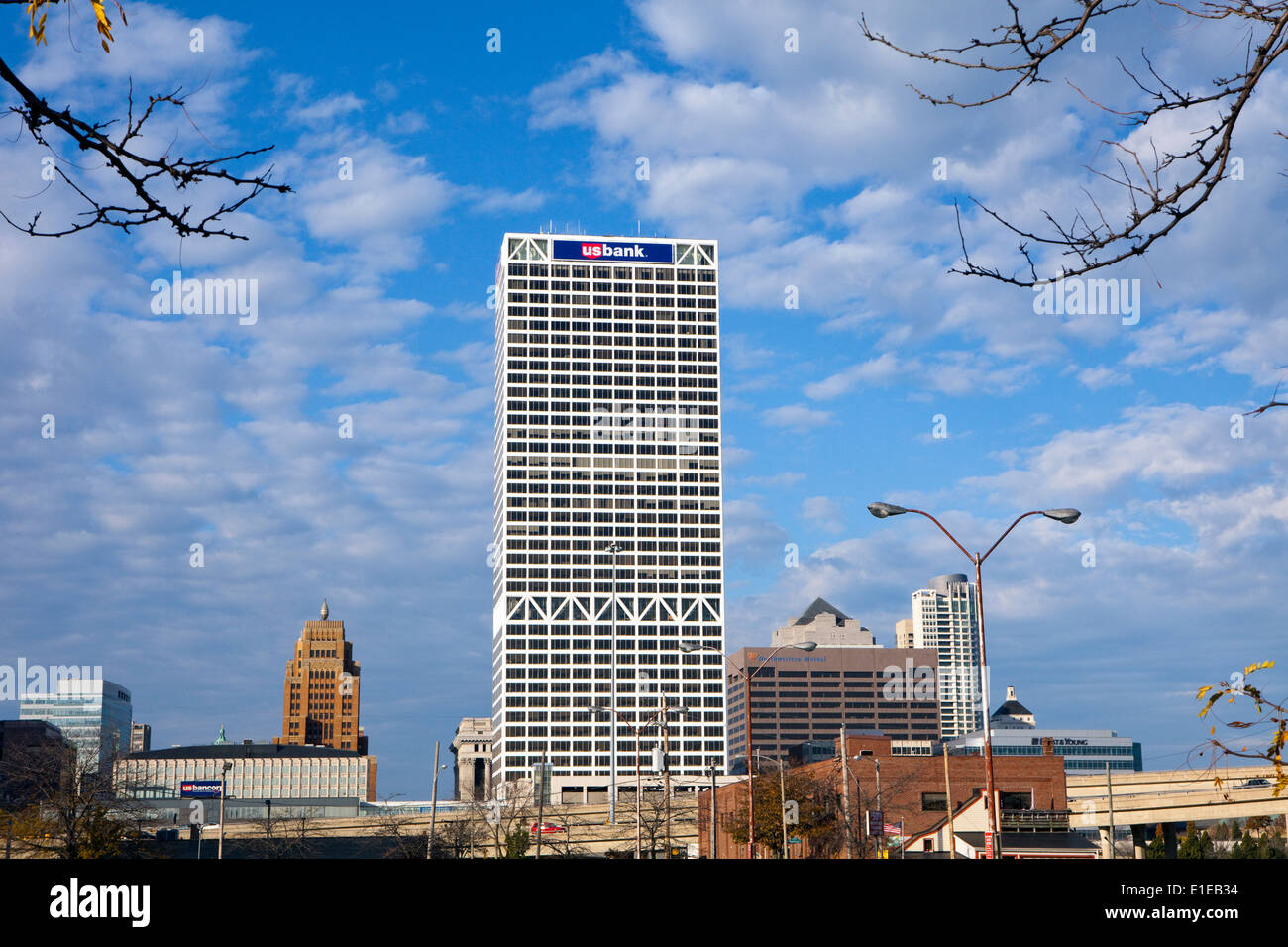Una vista della US Bank Building a Milwaukee nel Wisconsin Foto Stock