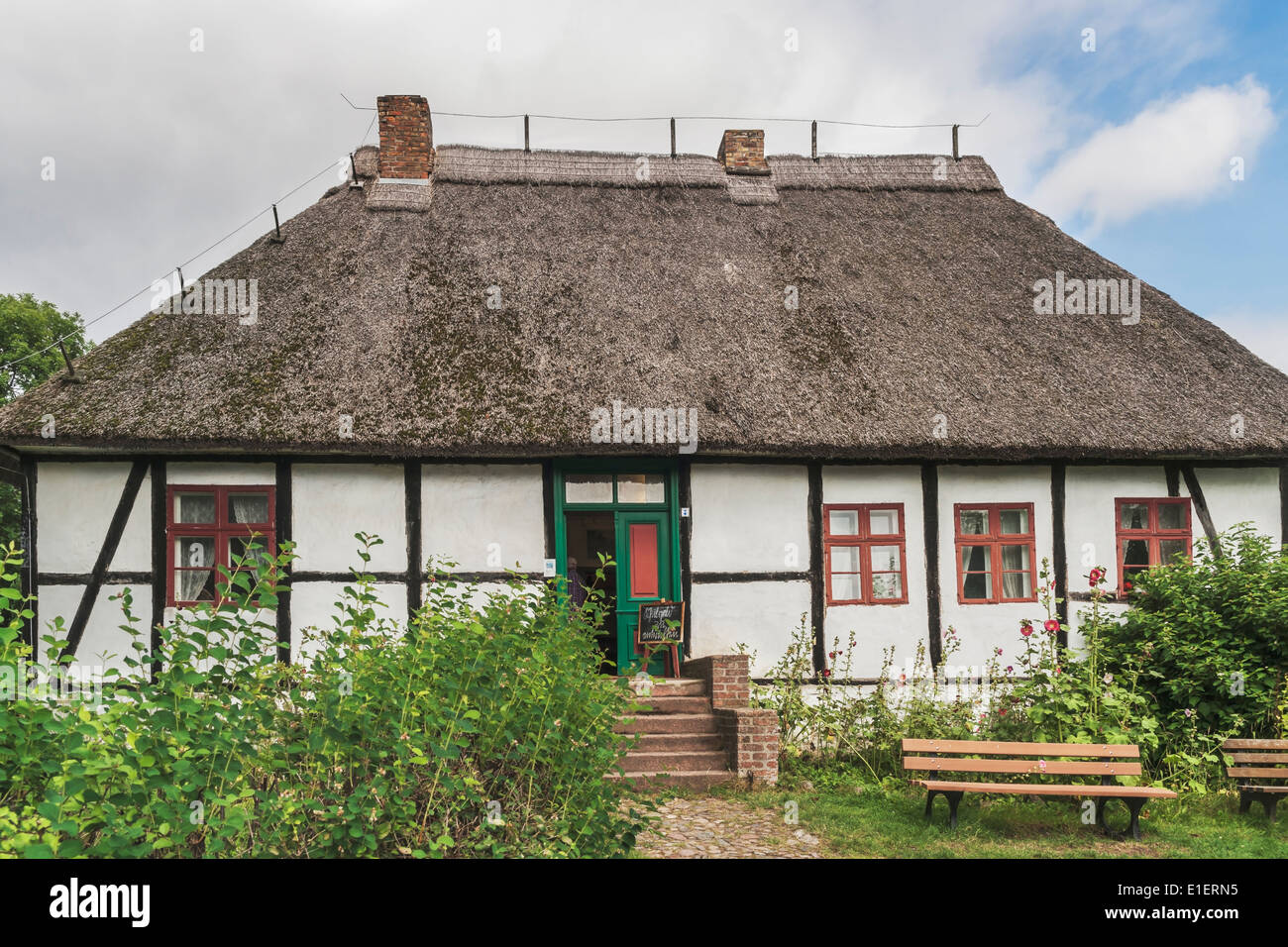 Il Museo della scuola Middelhagen, Ruegen Isola, Vorpommern-Ruegen, Meclemburgo-Pomerania Occidentale, Germania, Europa Foto Stock