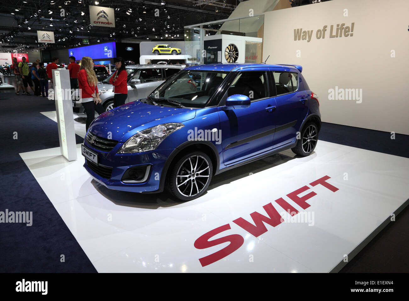 Nuova Suzuki Swift all'AMI - Auto Mobile Fiera internazionale su Giugno 1st, 2014 di Leipzig, in Sassonia, Germania Foto Stock
