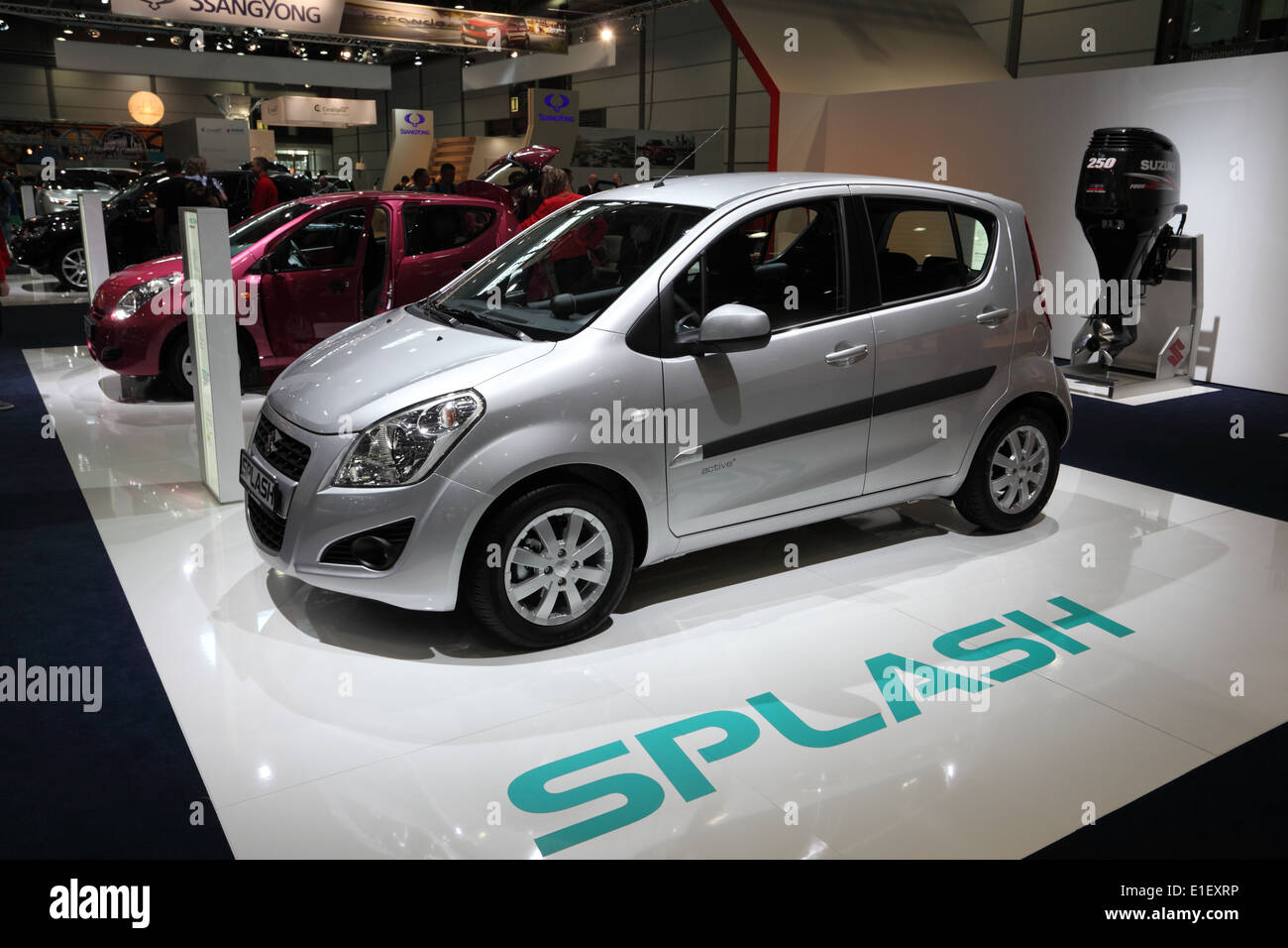 Nuova Suzuki Splash city car all'AMI - Auto Mobile Fiera internazionale su Giugno 1st, 2014 di Leipzig, in Sassonia, Germania Foto Stock