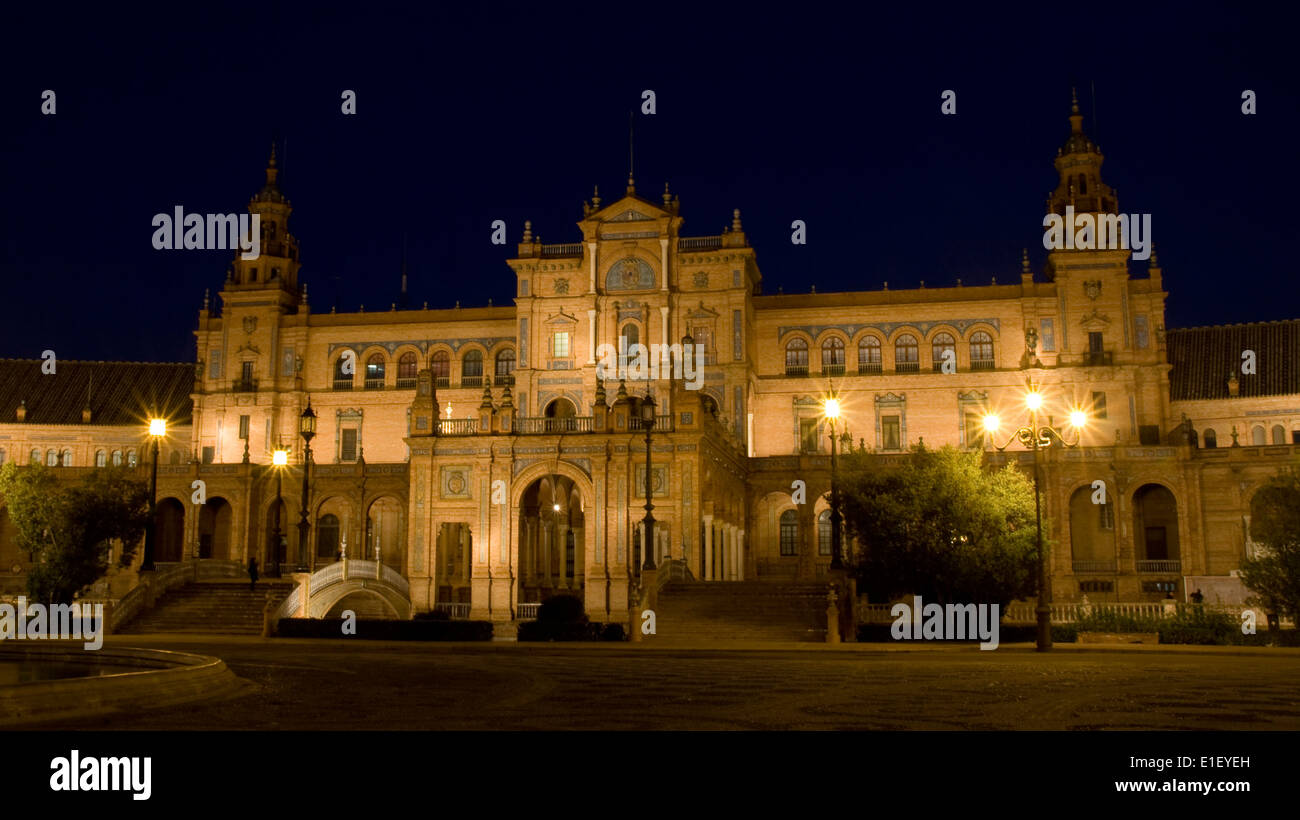 Edificio principale della Spagna la piazza di Siviglia, Spagna. Foto Stock