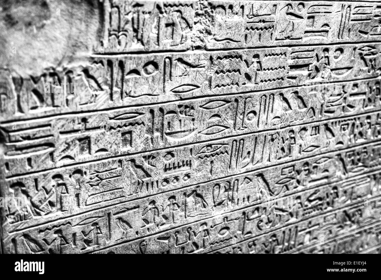 Geroglifici egiziani incisioni, Egitto, egiziane antiche, geroglifica, geroglifici, lingua, Lettera, scritte, radice, radici Foto Stock