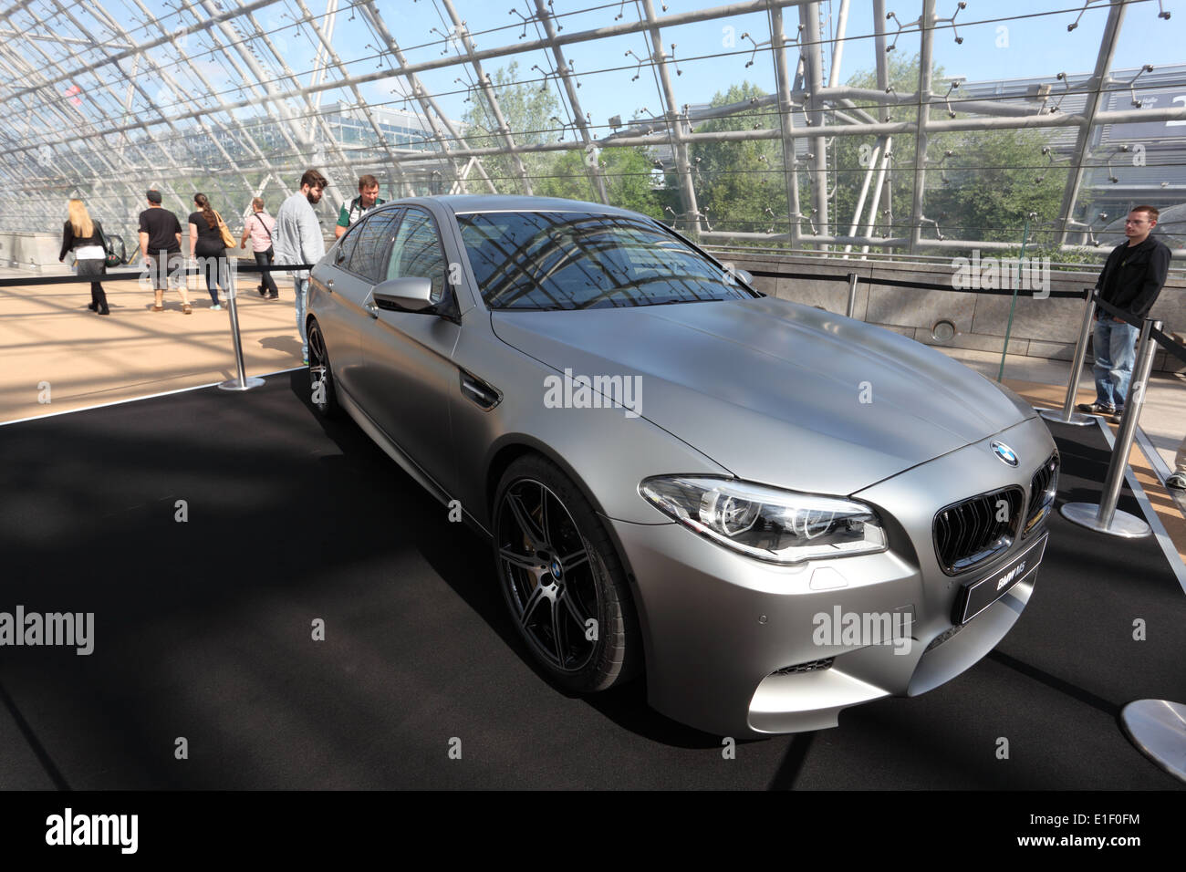 Nuova BMW M5 all'AMI - Auto Mobile Fiera internazionale su Giugno 1st, 2014 di Leipzig, in Sassonia, Germania Foto Stock