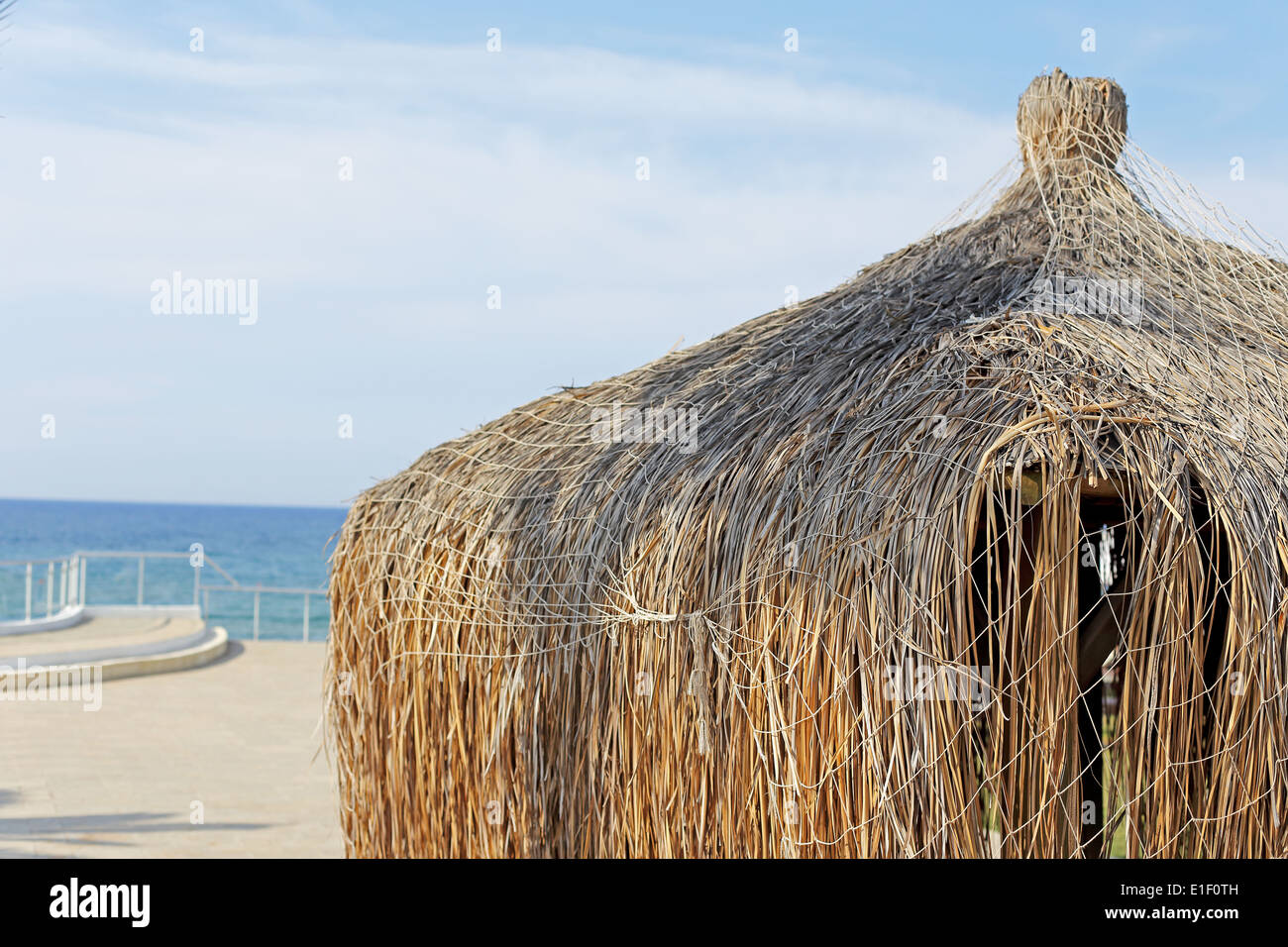 Bungalow Spiaggia Closeup Foto Stock