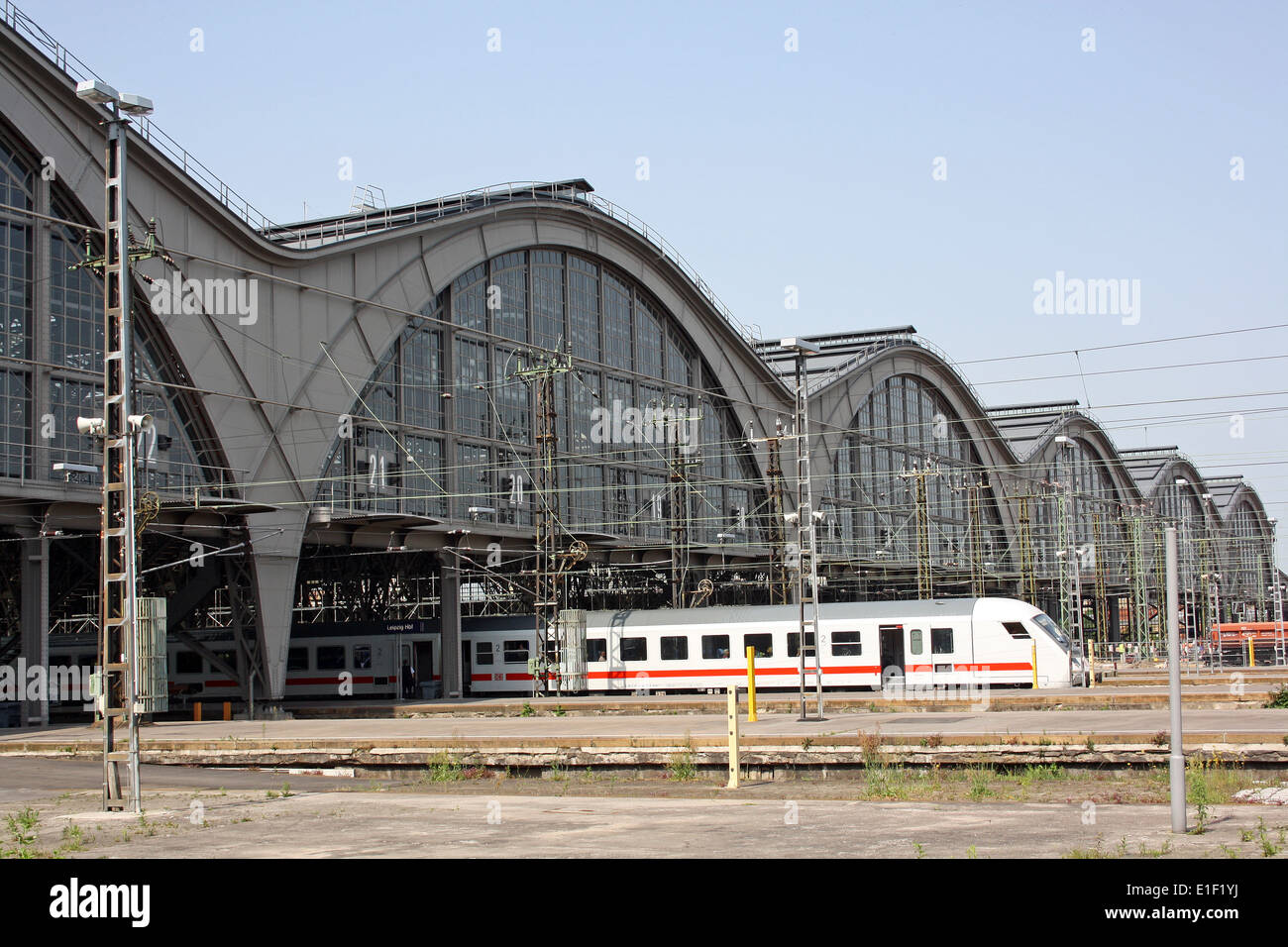 Leipzig Hauptbahnhof, Hbf, stazione ferroviaria principale Foto Stock