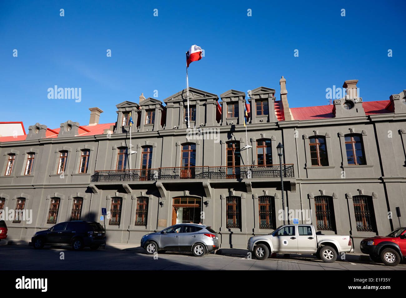 Palacio de la gobernacion edificio del governo provinciale di Punta Arenas in Cile Foto Stock