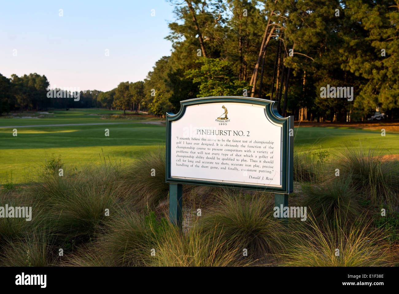 Pinehurst No. 2 campo da Golf, Hosting back to back US US Open Golf Championships nel giugno 2014 Foto Stock