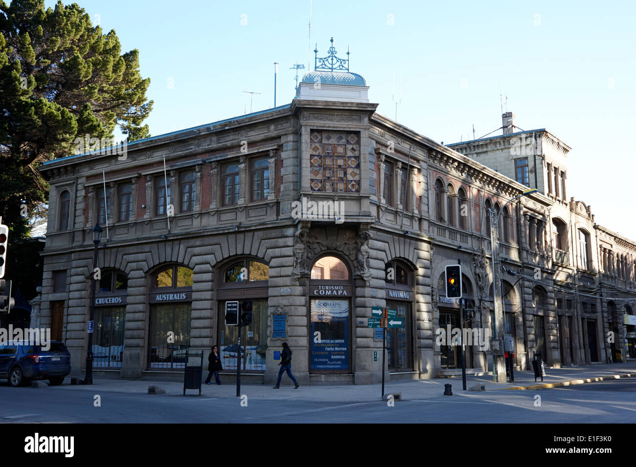 La Sociedad Menendez edificio Behety Punta Arenas in Cile Foto Stock