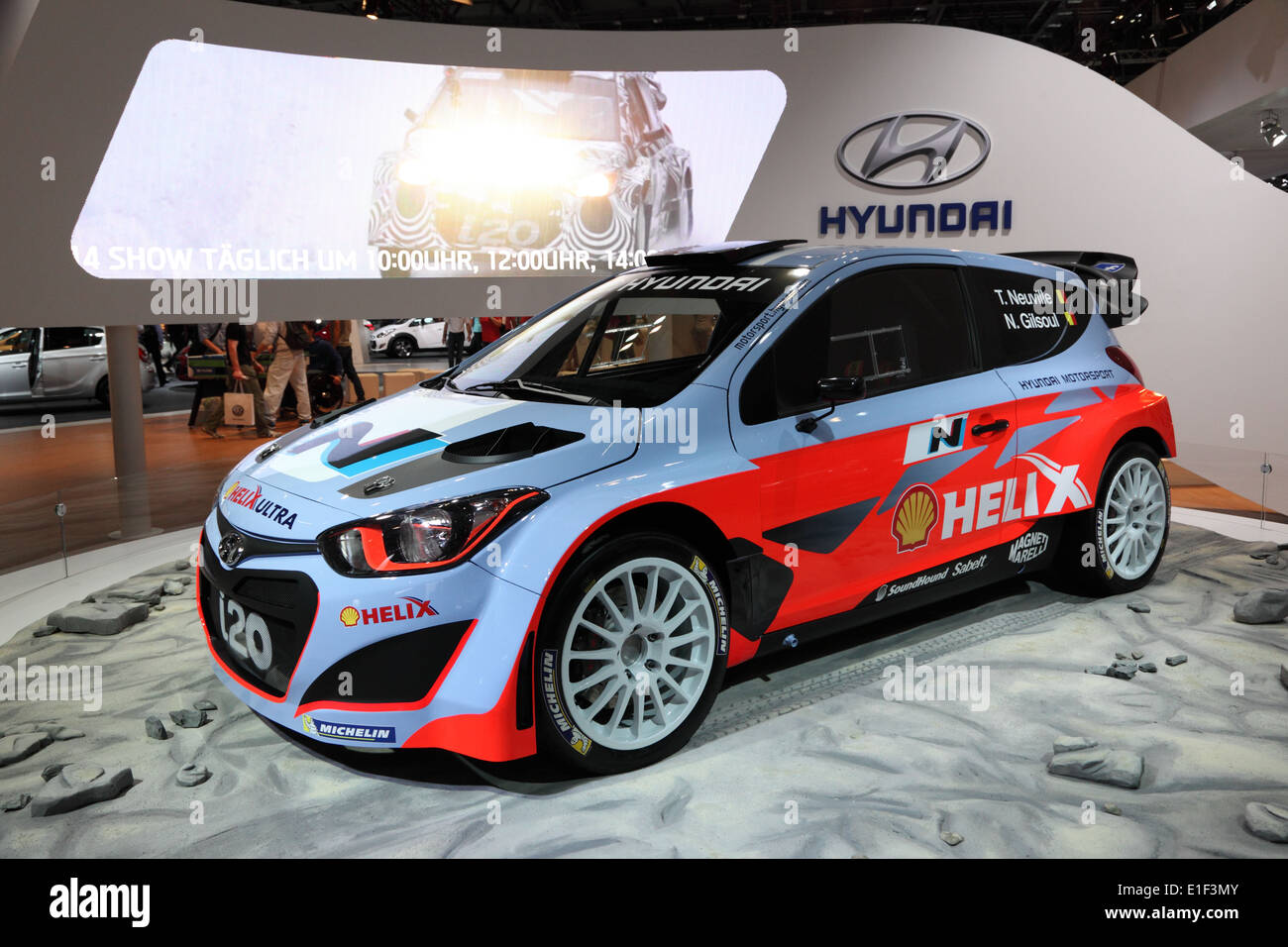 Hyundai i20 Racing Car all'AMI - Auto Mobile Fiera internazionale su Giugno 1st, 2014 a Leipzig Foto Stock