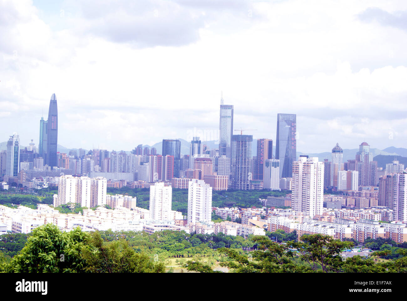 Shenzhen paesaggio urbano Foto Stock