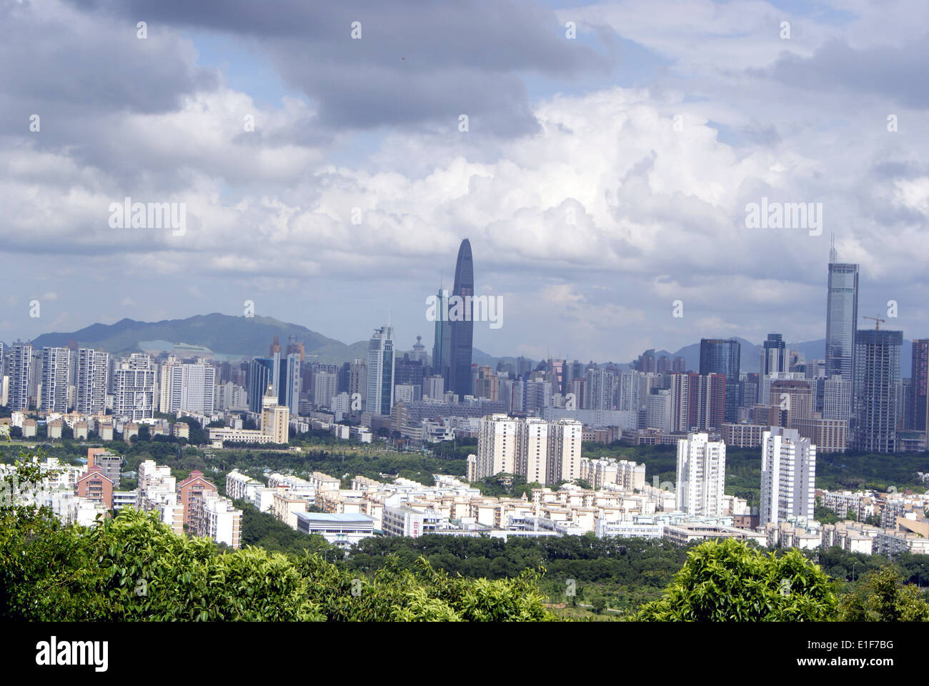 Shenzhen paesaggio urbano Foto Stock