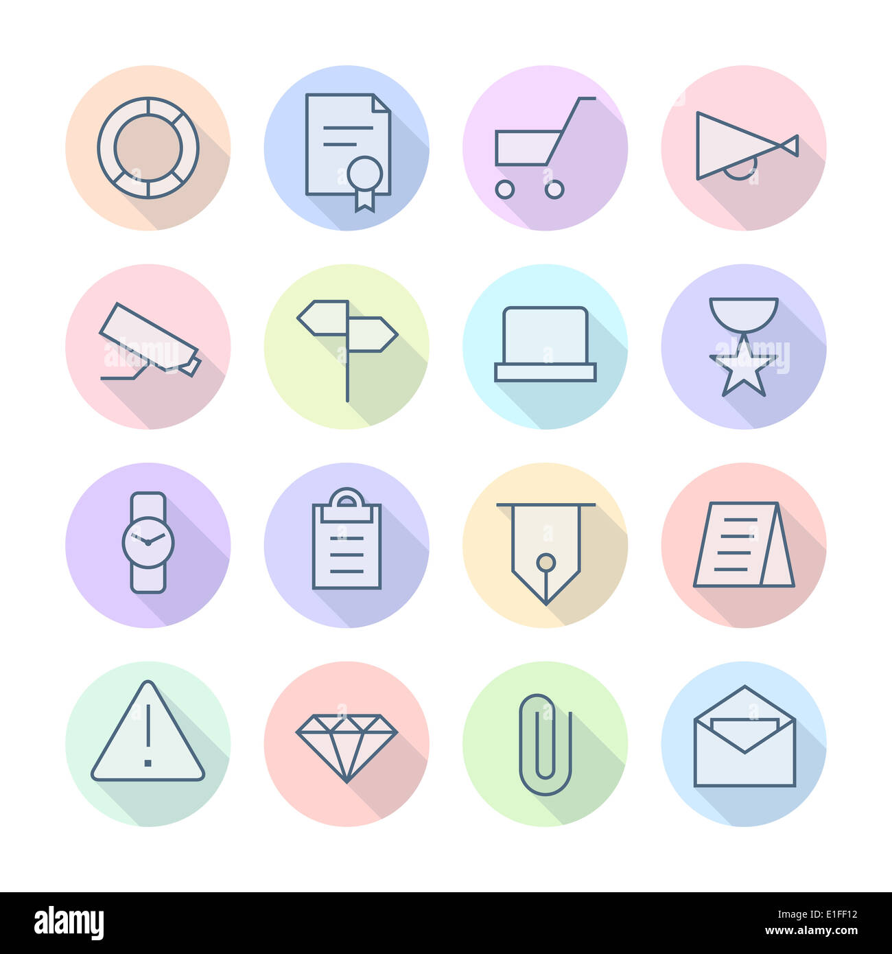 Sottile linea di icone per Affari e finanza. Versione Raster. Foto Stock