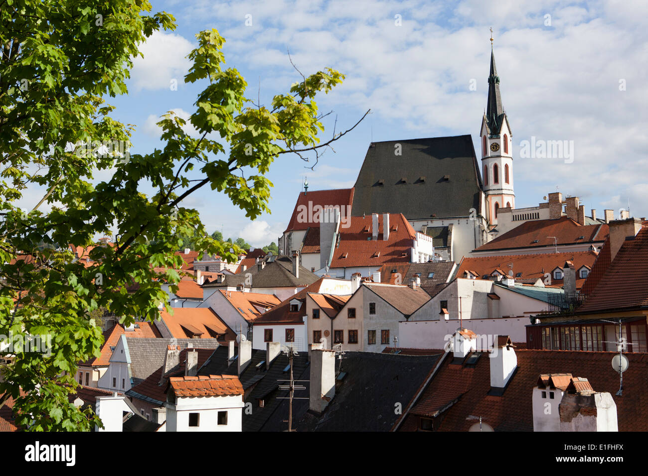 La Cattedrale di San Vito,Cesky Krumlov Repubblica Ceca durante il giorno. Foto Stock