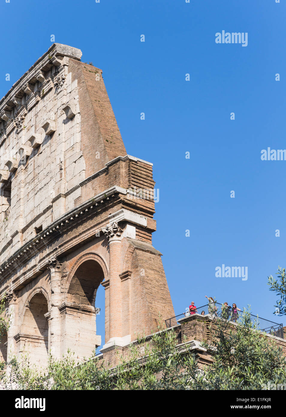 Roma, Italia. Dettaglio del Colosseo. Foto Stock