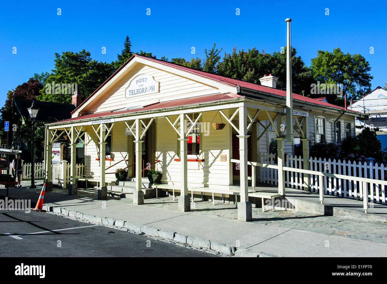 Casa storica in Arrowtown, Otago, South Island, in Nuova Zelanda, Pacific Foto Stock