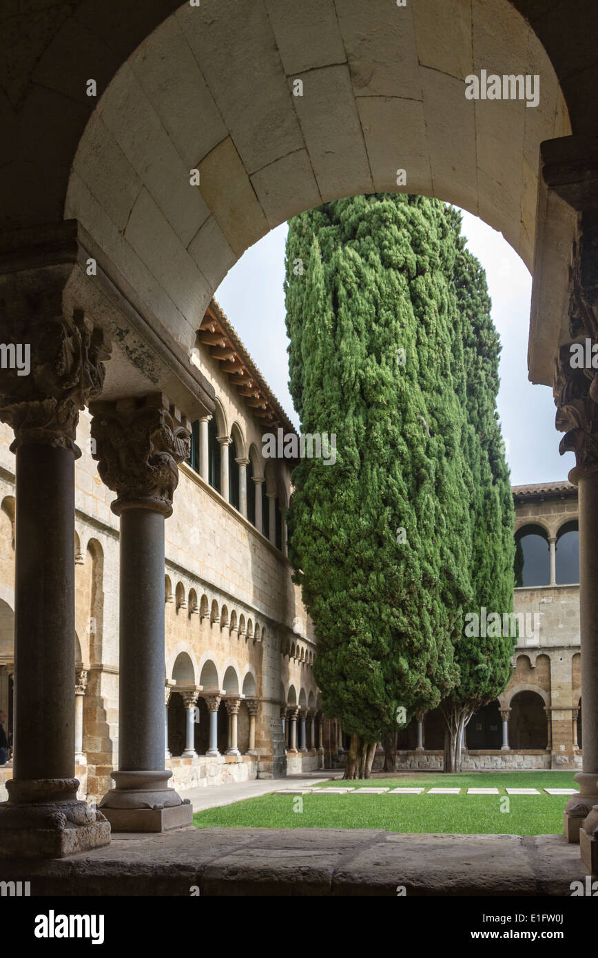 Monastero di Sant Cugat del Valles, Catalogna, Spagna Foto Stock