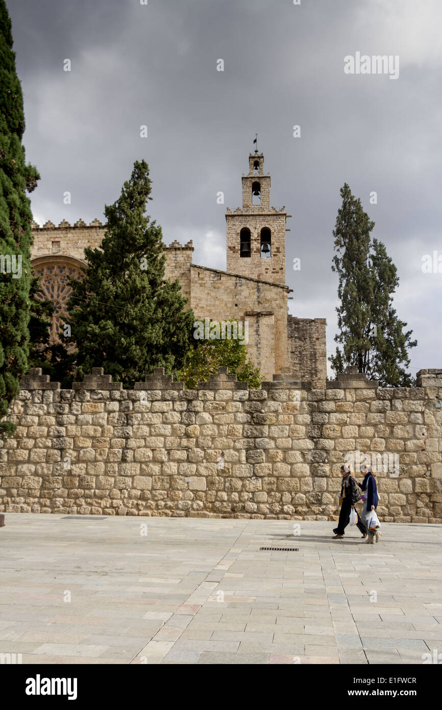 Monastero di Sant Cugat del Valles, Catalogna, Spagna Foto Stock