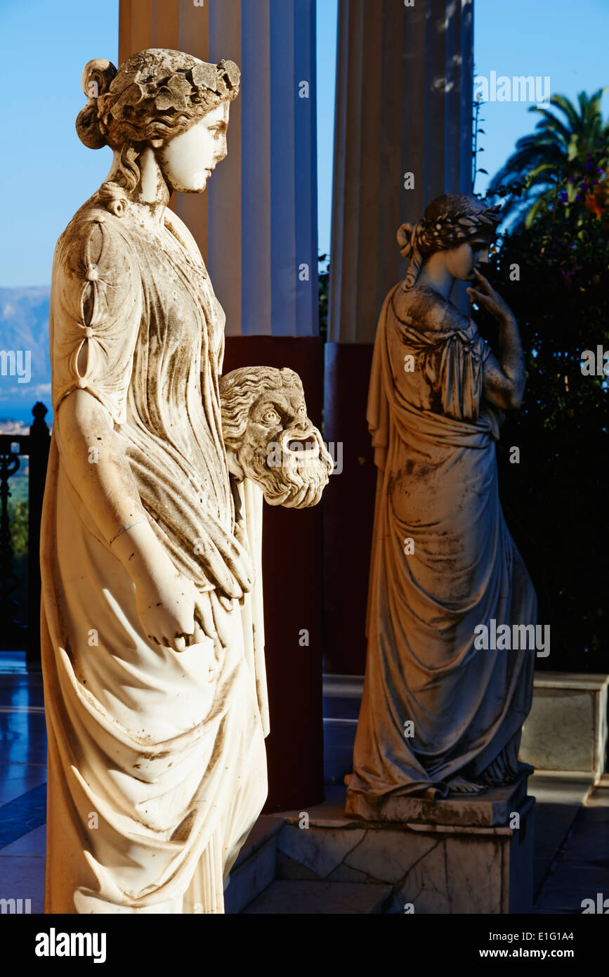 La Grecia, isola del Mar Ionio, l'isola di Corfù, Achilleion palazzo dell'imperatrice Elisabetta d'Austria sanno bene come Sissi Foto Stock