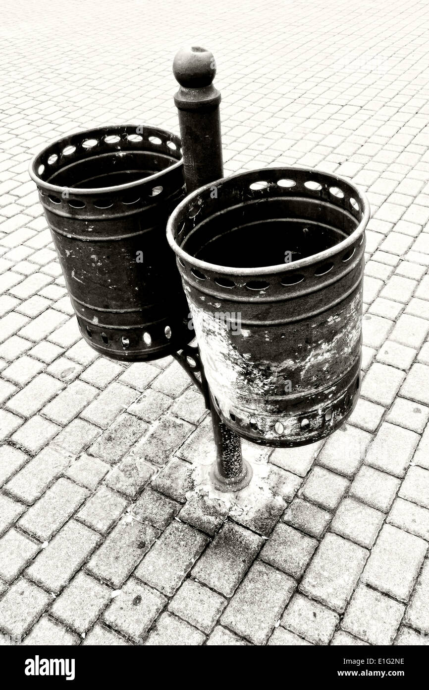 L'immondizia. In bianco e nero Foto Stock