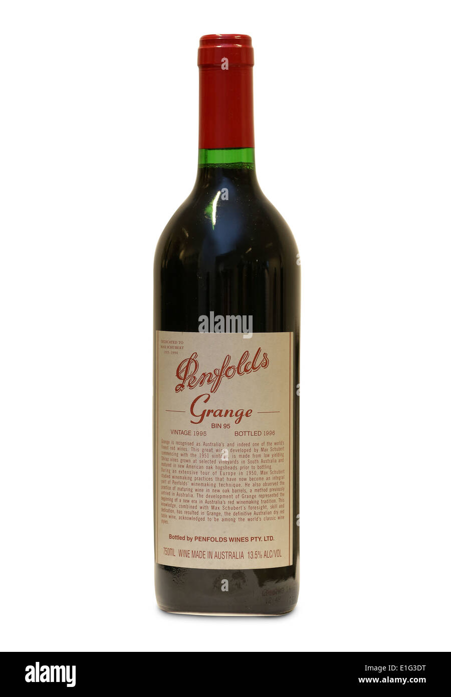 Bottiglia di Penfolds Grange Hermitage vino Foto Stock