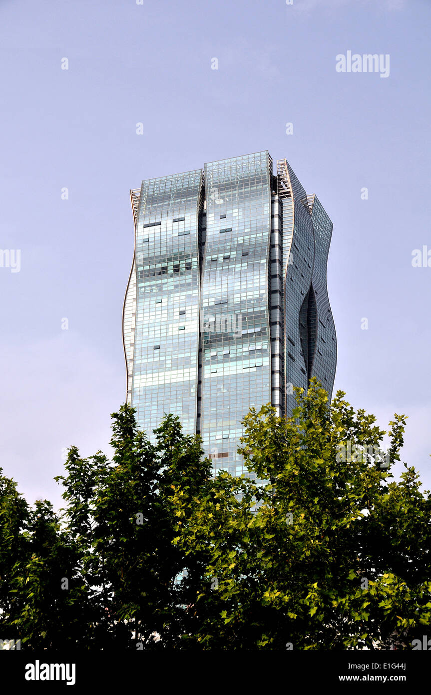 Edificio futuristico Shanghai in Cina Foto Stock