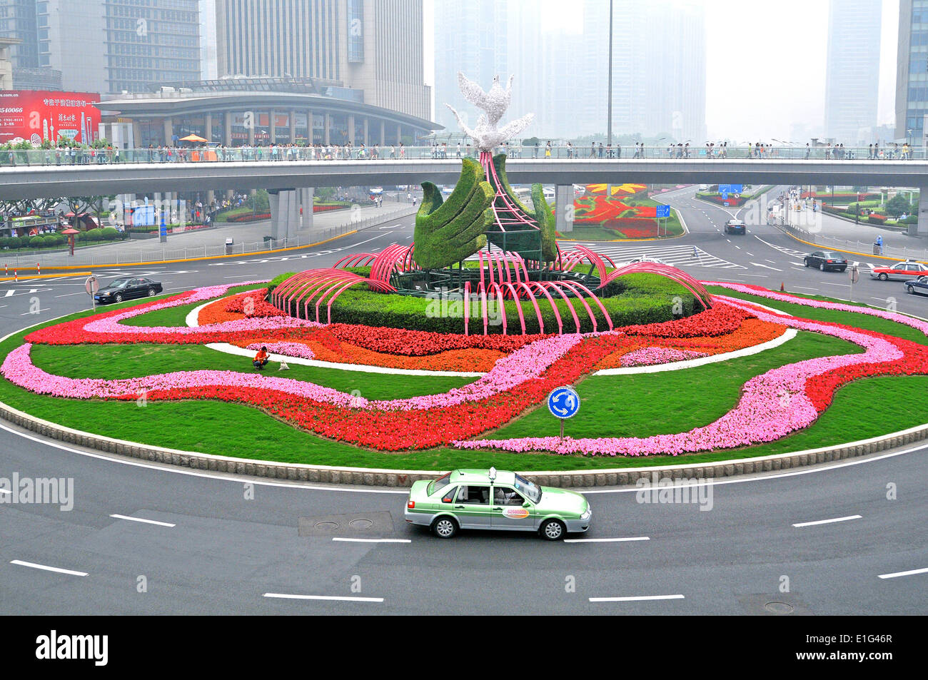 Scena stradale Pudong Shanghai in Cina Foto Stock