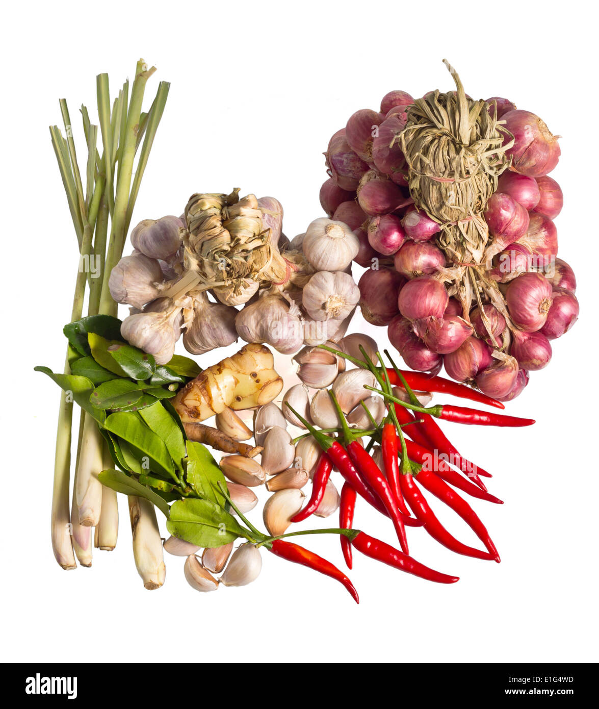 Cibo tailandese ingredienti per cibi speziati e Tom-Yam Foto Stock