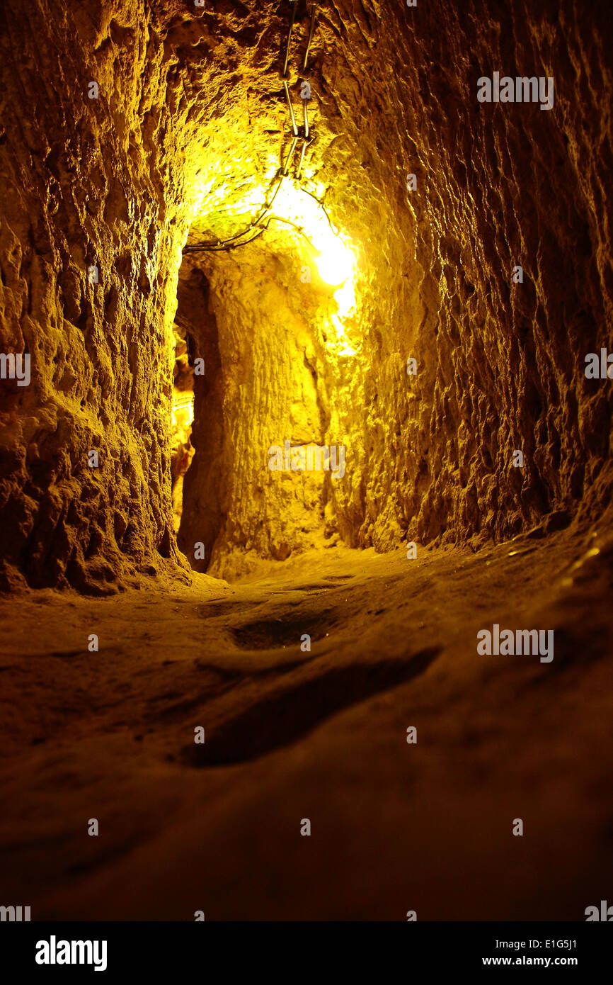 Vista di ovaoren città sotterranea Foto Stock