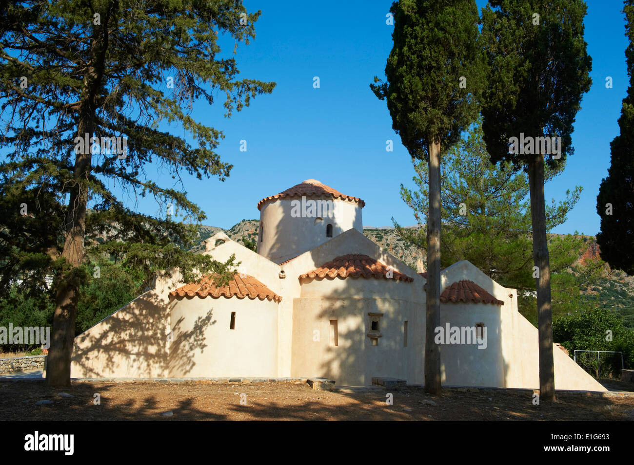 La Grecia, Creta isola, Panaghia Kera chiesa a Krista vicino a Aghios Nikolaos Foto Stock