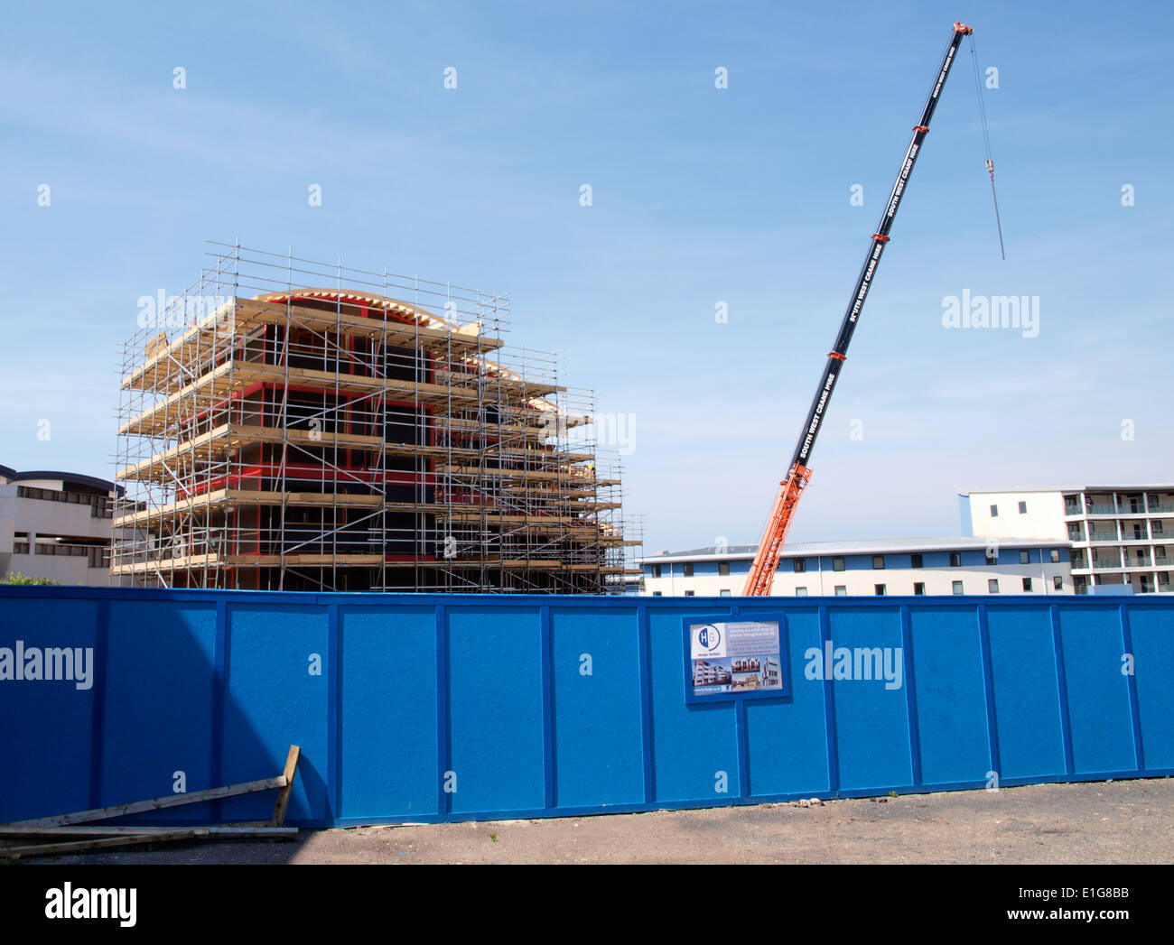 Nuovi appartamenti in costruzione Condino, Devon, Regno Unito 16/05/2014 Foto Stock