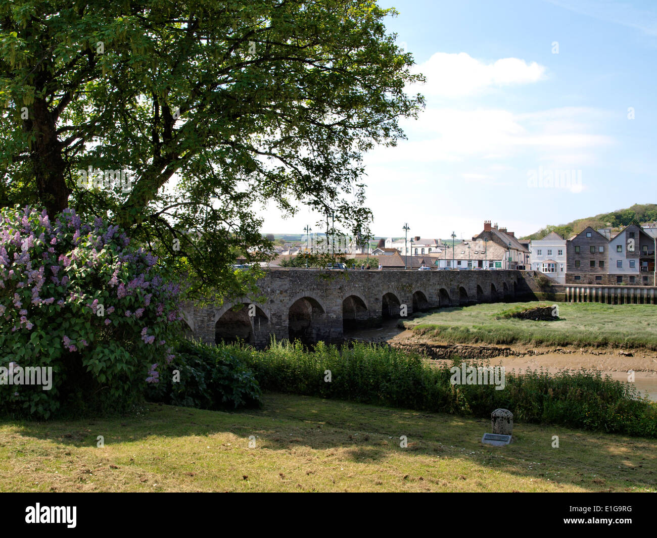 Ponte sul Fiume Camel a St Albans, Cornwall, Regno Unito Foto Stock