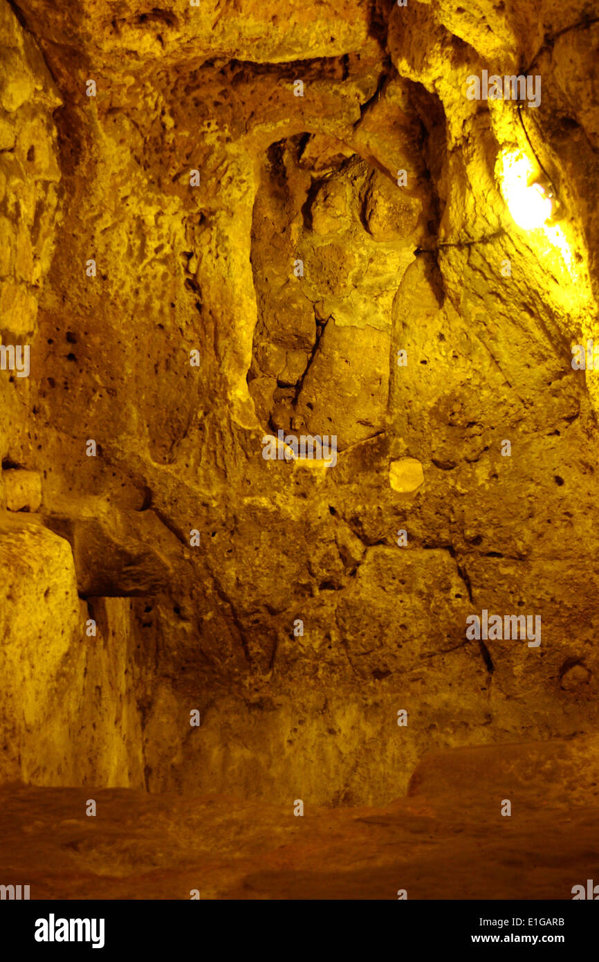 Vista di ovaoren città sotterranea Foto Stock