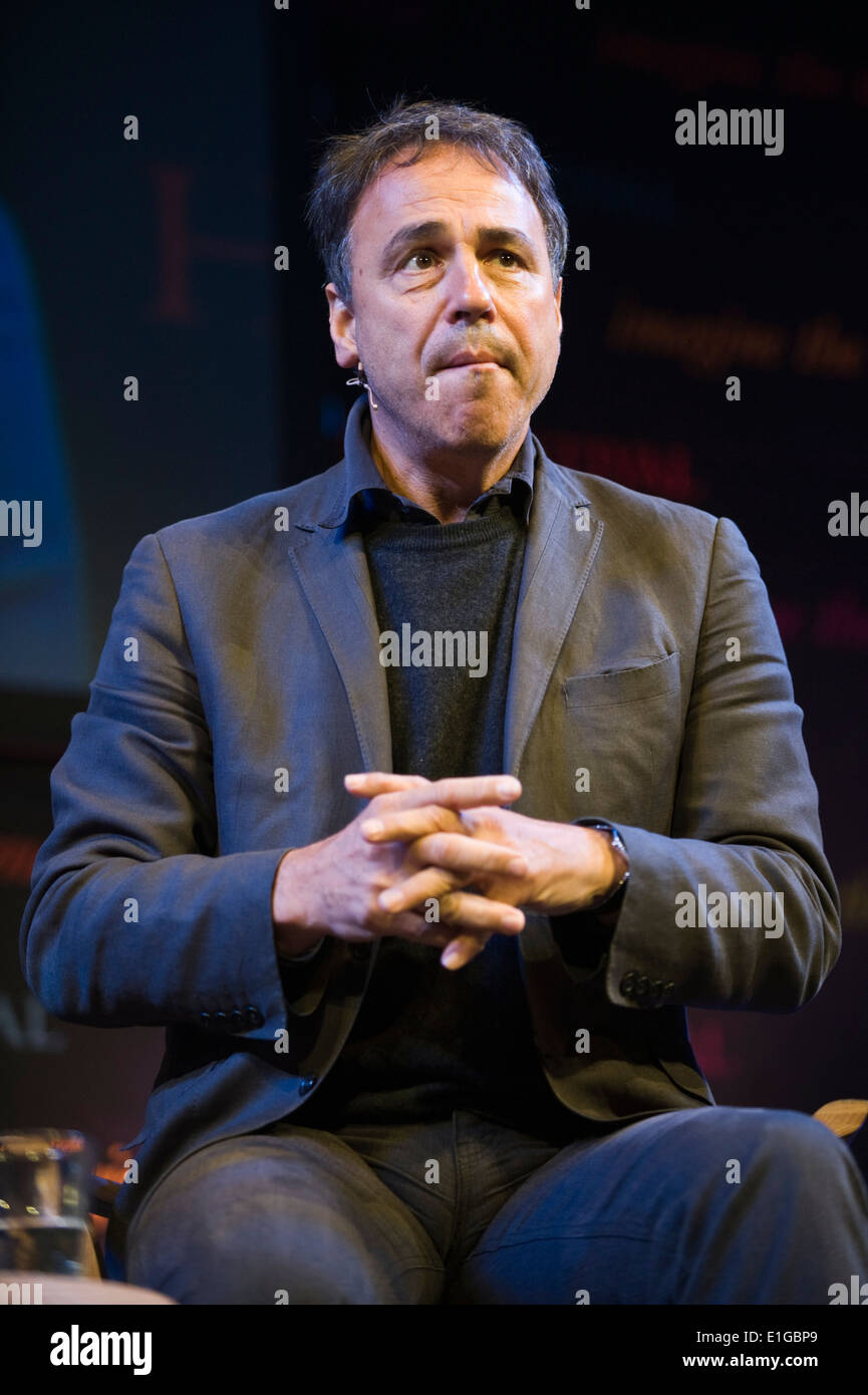 Anthony Horowitz bambini è autore, scrittore e sceneggiatore parlando a proposito del suo lavoro a Hay Festival 2014 ©Jeff Morgan Foto Stock