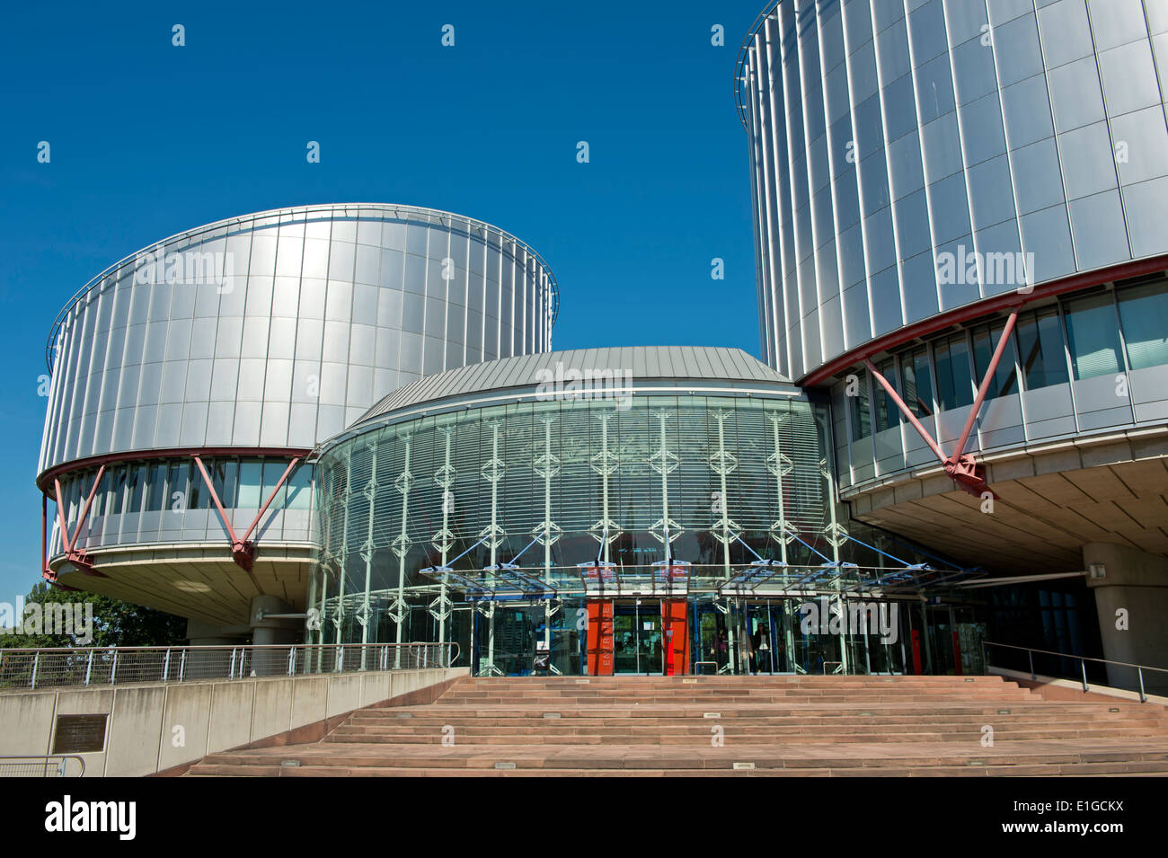 Corte Europea dei Diritti dell'uomo edificio (ECtHR), Strasburgo, Alsazia, Francia Foto Stock