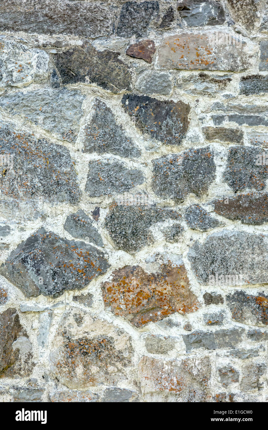 La texture del vecchio muro di pietra Foto Stock