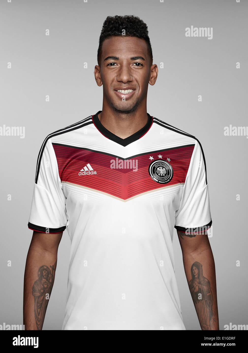 Coppa del Mondo FIFA 2014 - photocall Team Germany, 24 maggio 2014 in Val Passiria, Italia: Jerome Boateng. Photo credit: Bongarts/Getty Images/Tedesco Football Association/dpa (solo uso editoriale) Foto Stock