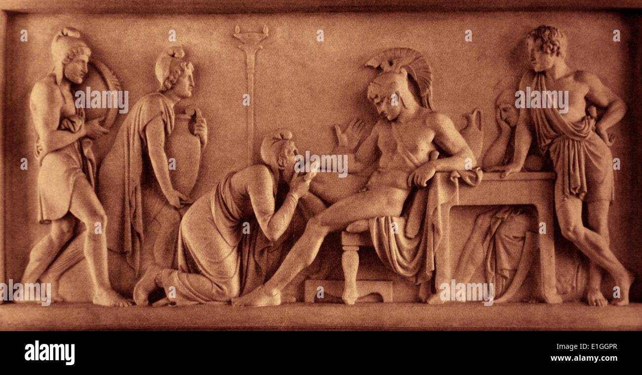 La scultura in rilievo raffigurante Priamo re di Troia di accattonaggio Achiles per il corpo di Hector, di Bertel Thorvaldsen, pubblicato in 'Die Kunst im deutschen Reich" (l'arte nel Reich tedesco) è stato pubblicato per la prima volta nel gennaio 1937 da Gauleiter Adolf Wagnerand più tardi rilasciato sotto la direzione di Adolf Hitler stesso. Foto Stock
