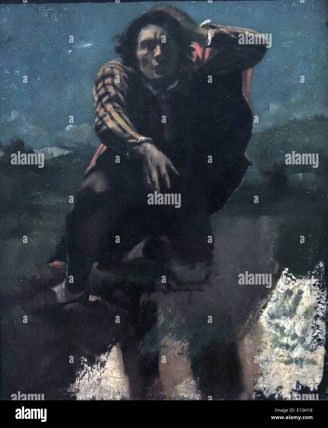 Gustave Courbet (1819-1877) PA Kanten Stupet Av Foto Stock Gustave Courbet (1819-1877) PA Kanten Stupet Av Foto Stock