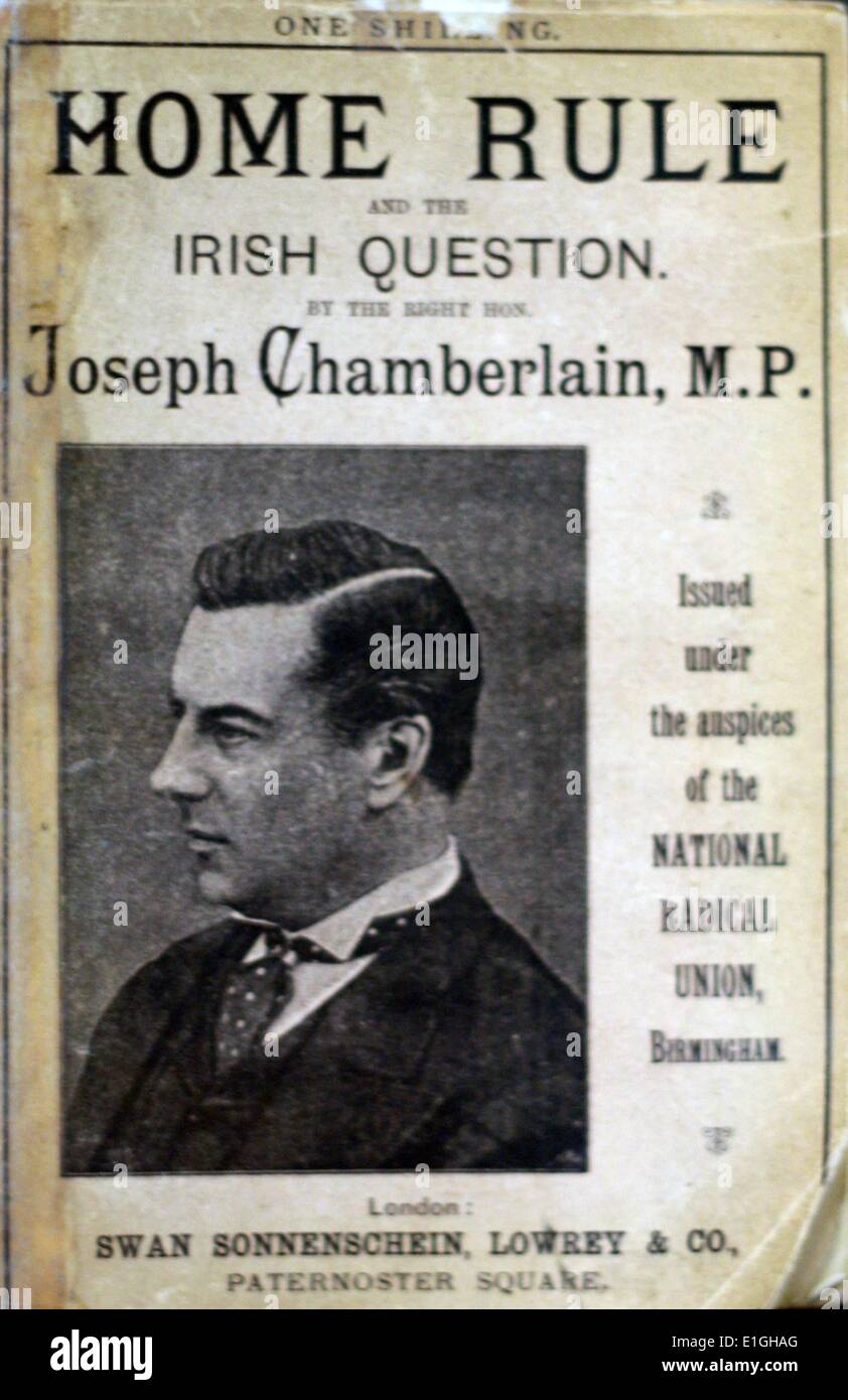 Home regola e la questione irlandese, Joseph Chamberlain, 1887. Foto Stock