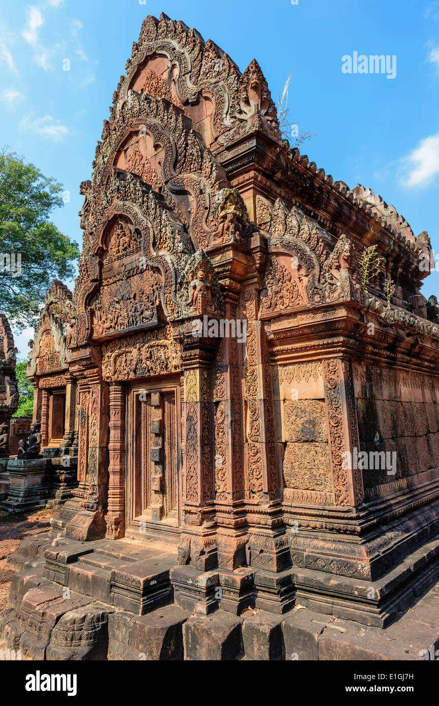 Il Banteay Srei Temple Foto Stock